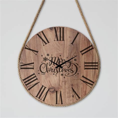 Christmas Wall Clock Christmas Decor Christmas Gift Custom - Etsy