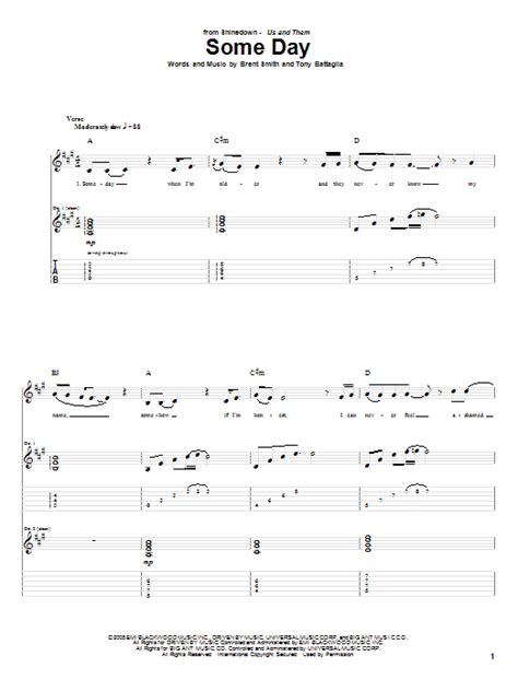 Some Day by Shinedown - Guitar Tab - Guitar Instructor