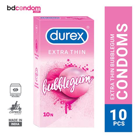 Durex Extra Thin Bubblegum Flavoured Condom Pcs Pack India