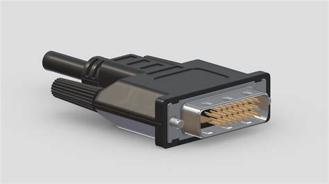 Dvi D Dual Link Male Buy Royalty Free 3d Model By Frezzy Frezzy3d