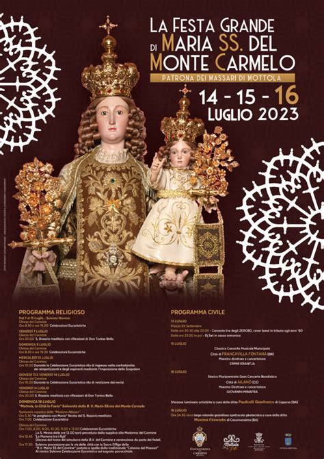 La Festa Grande Di Maria SS Del Monte Carmelo 2023 Il Programma