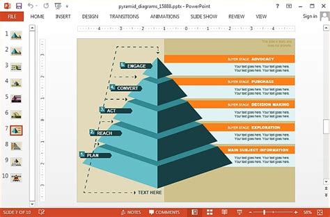 Animated Pyramid Diagrams Template For PowerPoint