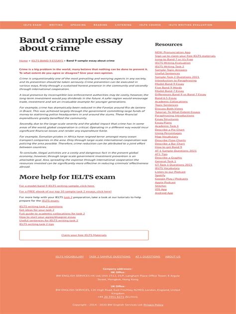 Ielts Sample Writing Task 2 Crime Essay Ielts Podcast Pdf Crimes Crime And Violence