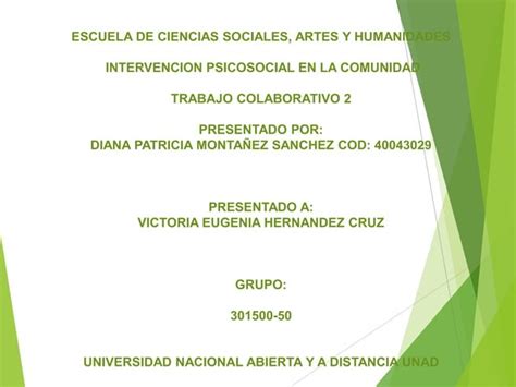 Comunidad Diana Patricia Monta Ez Ppt