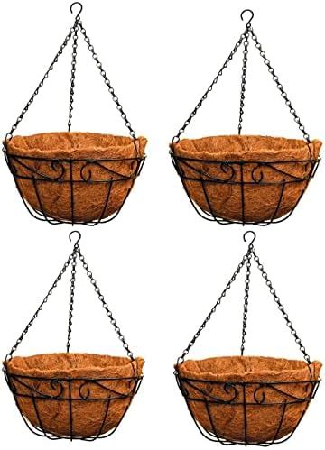 Amazon Eimquvw Metal Hanging Planters Basket Set Of Hanging