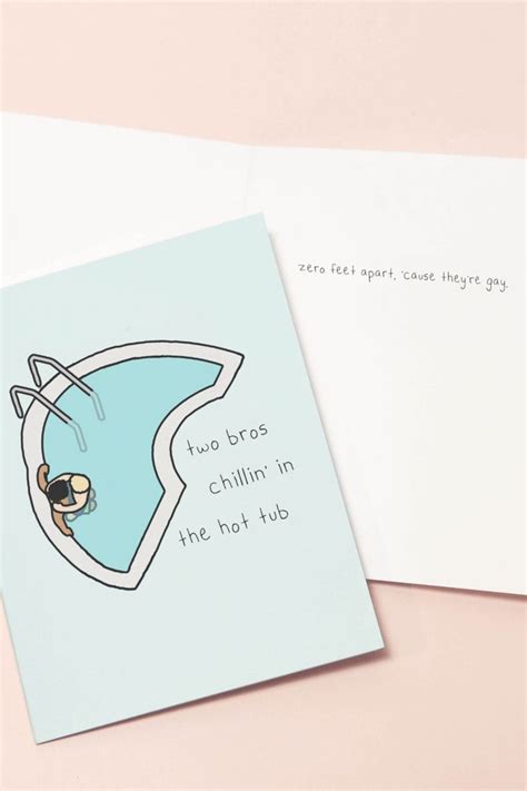 Bros Chillin In The Hot Tub Vine Lgbt Greeting Card Artofit