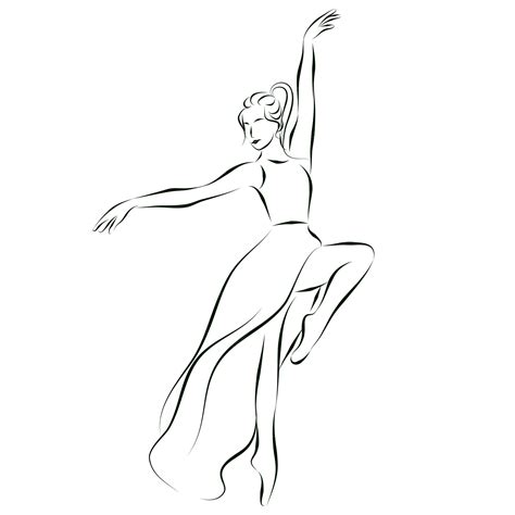 Gesture Boceto Bailarina Figura En Danza De Ballet Poses