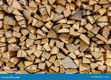 Stacked Firewood Stock Image Cartoondealer