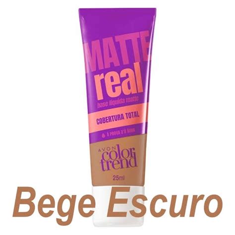 Avon Color Trend Base L Quida Matte Real Bege Escuro Ml A Primeira