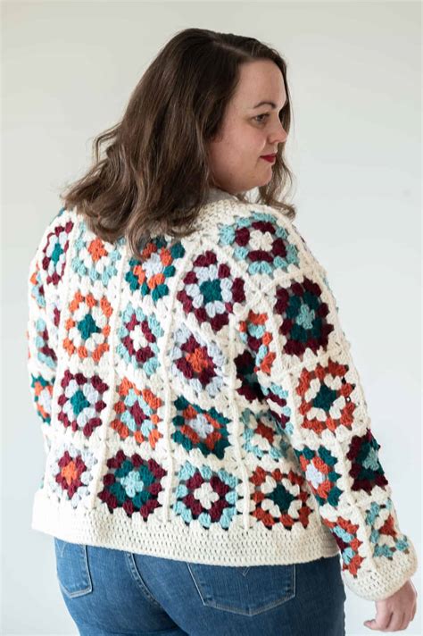 Granny Square Sweater Crochet Pattern Free Xs To 5xl