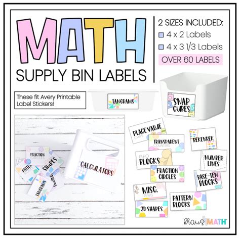 Math Labels Printable