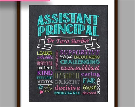 Assistant Principal T Assistant Principal Chalkboard Style Etsy In 2021 Principal