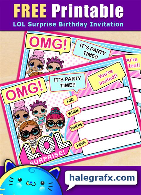 Free Printable Lol Surprise Birthday Invitation