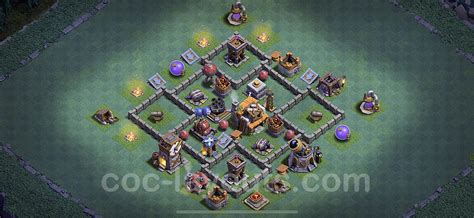 Top Builder Hall Level 5 Anti Everything Base With Link Clash Of