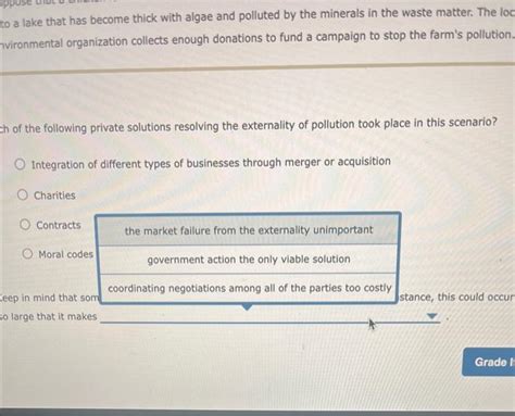 Solved Private Solutions To Correct For Externalities Chegg