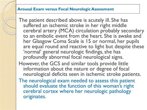 Ppt Nih Stroke Scale Assessment Of The Acute Stroke Patient