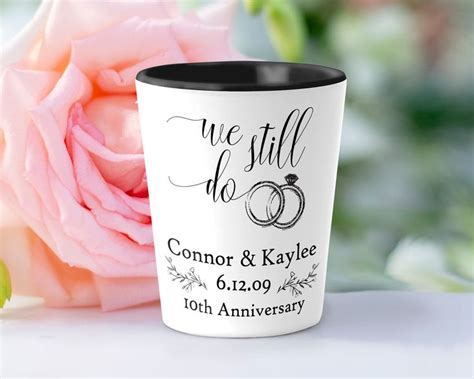 Personalized Anniversary Custom Shot Glasses Wedding Shot Glasses 3rd Anniversary T 8th