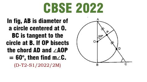 In Fig AB Is Diameter Of A Circle Centered At O BC Is Tangent To The