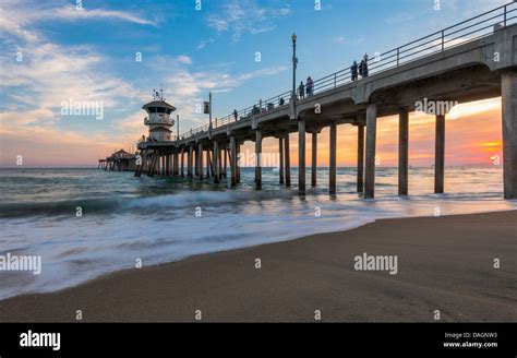 Huntington Beach Pier Stock Photo Alamy