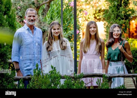 Valldemossa Spanien 01st Aug 2022 King Felipe Queen Letizia