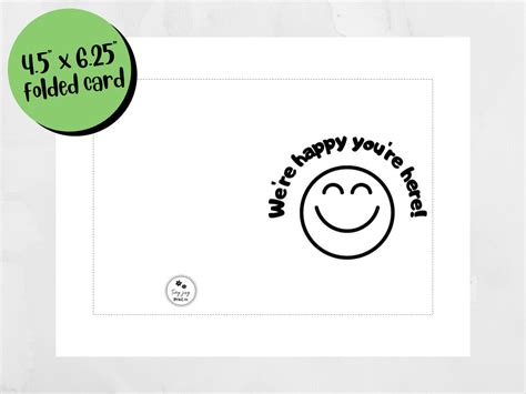 Printable Welcome Card Instant Download Etsy