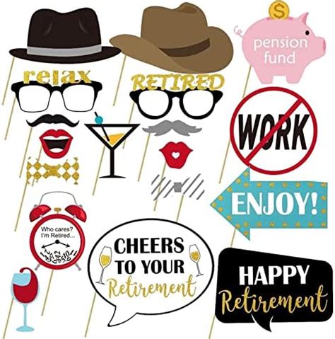 Retirement Photo Booth Props By Partygraphix European