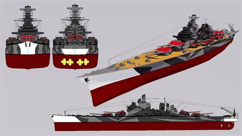 Heidemann Class Super Battleship 1942 Refit By Theocomm Battleship