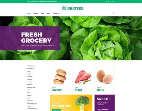 Dexitex Bequemer Lebensmittel Online Shop Motocms E Commerce Vorlage