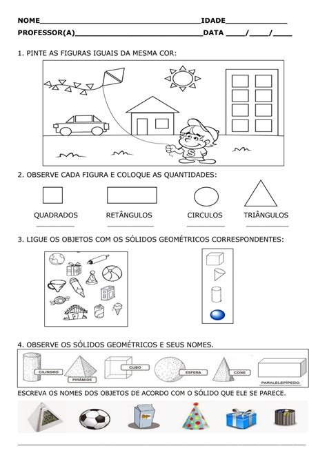 Rosearts Atividades Para Imprimir Geometria Sólidos Geométricos E E84