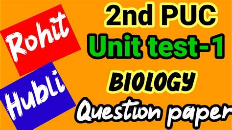 Nd Puc Biology Unit Test Question Paper Important Questions