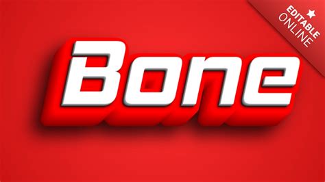 Bone Text Effect Generator