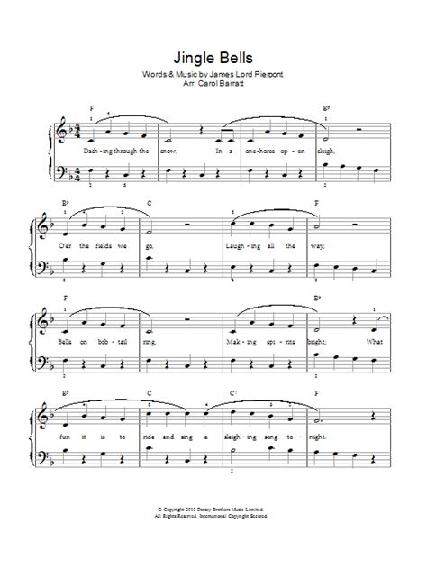 Jingle Bells Por J Pierpont Partituras Para Piano Y Voz En Sheet Music