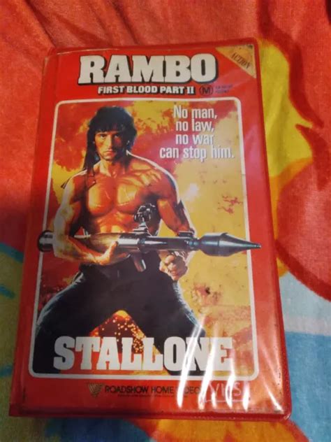 RAMBO FIRST BLOOD PART II RARE Australian Roadshow Video 1985 VHS