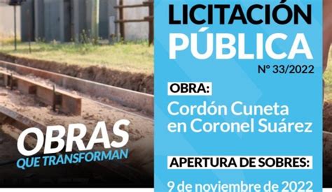 Licitan Obras De Cord N Cuneta Por Millones De Pesos