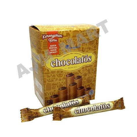 Chocolatos Classic Wafer Roll Box Isi 24 Pcs Shopee Indonesia