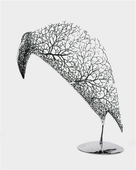 Hollow Animal Sculptures Constructed From A Network Of Metal Branches
