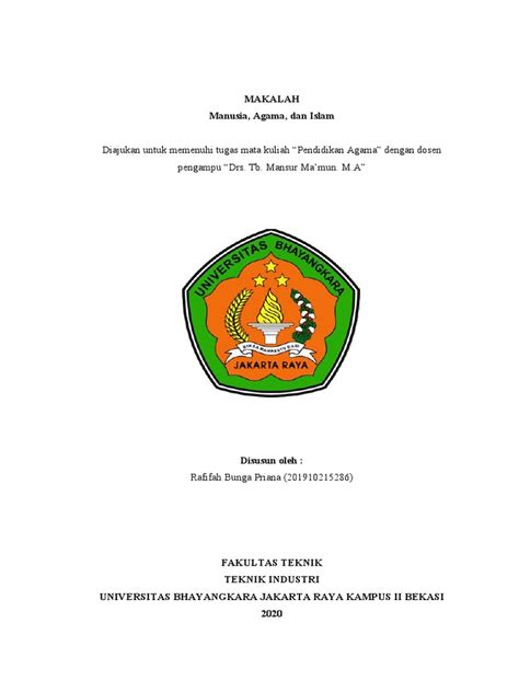 Cover Makalah Agama Pdf