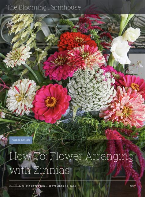 How To Flower Arranging With Zinnias This Time Of Year Zinnias Are