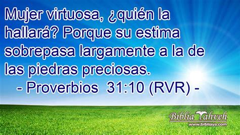 Proverbios Rvr Mujer Virtuosa Qui N La Hallar Po