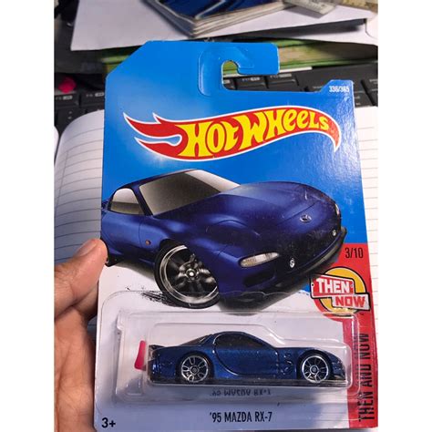 Hot Wheels 95 Mazda RX7 Blue Shopee Malaysia