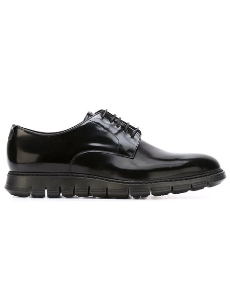 Emporio Armani Lace Up Shoes In Black For Men Lyst