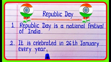 10 Lines On Republic Day Essay On Republic Day Republic Day Essay