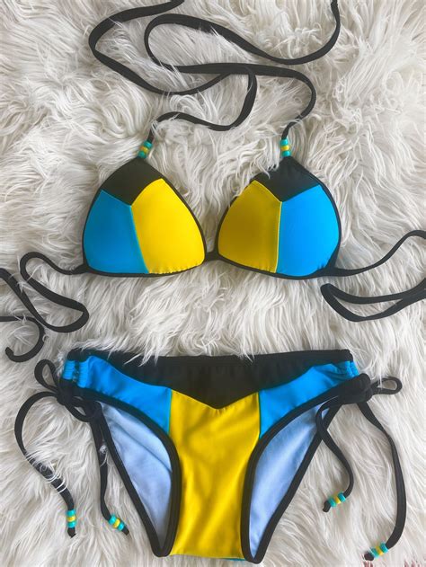 Bahamas Flag Bikini Etsy
