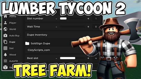 NEW OP Lumber Tycoon 2 SCRIPT HACK Tree Farm Dupe Mod Wood More