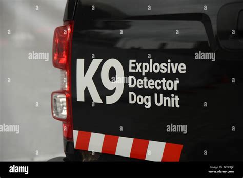 Signage For K9 Explosive Detector Dog Unit Stock Photo Alamy