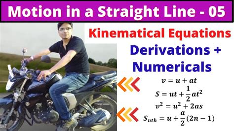 Motion In A Straight Line Class 11 Physics Ch 3 L 5 Derivation Of Equations Of Motion