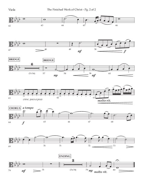 The Finished Work Of Christ Choral Anthem Satb Viola Sheet Music Pdf