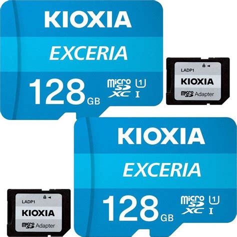 microSDXC 128GB Kioxia 2個セット EXCERIA UHS I U1 100MB S SDアダプター付き 海外