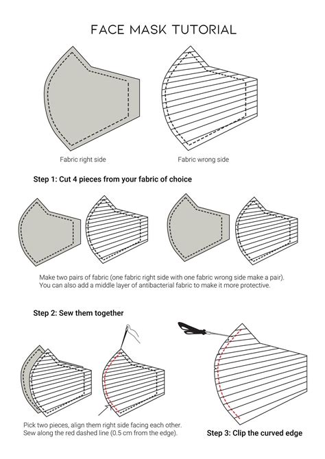 Diy Face Mask Sewing Pattern Printable Pdf Svg Washable Etsy Diy