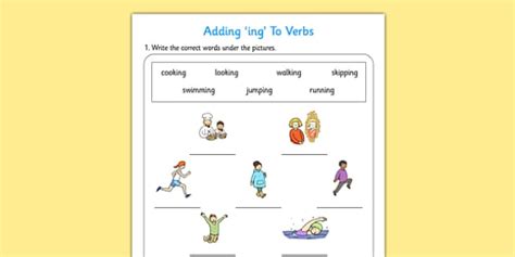 Present Continuous Adding Ing To Verbs Activity Esl Grammar